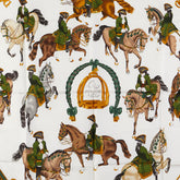 エルメス カレ90 REPRISE 乗馬風景 スカーフ ワインレッド マルチカラー シルク レディース HERMES 【中古】